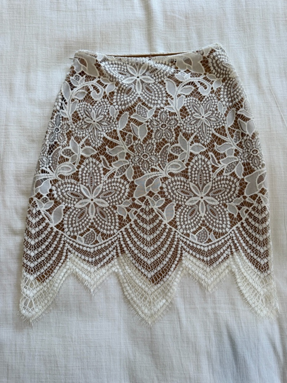 For Love and Lemons Guava Skirt White & Nude - Picture 3 of 13